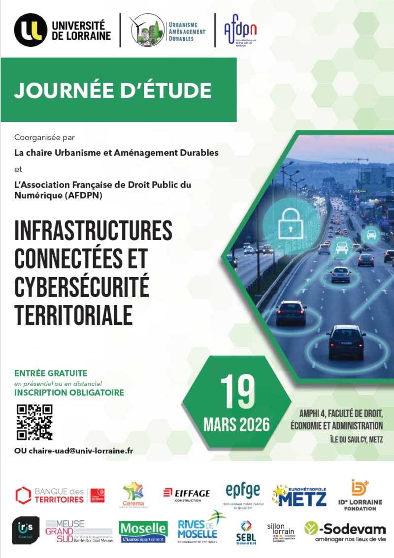 Journée d’étude – Infrastructures connectées et cybersécurité territoriale | Université de Lorraine